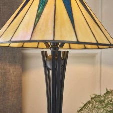 Additional picture of Interiors 1900 Dark Star Tiffany Small Table Lamp