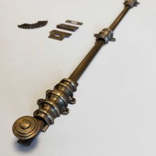 Additional picture of Dutch Door Bolt 24"/600mm Antique Satin Brass