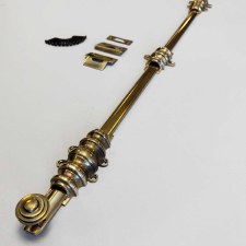 Additional picture of Dutch Door Bolt 24"/600mm Renovated Brass