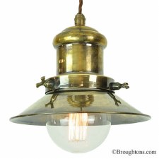 Additional picture of Edison Small Single Pendant Light Antique Brass