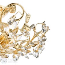Additional picture of Audley End Semi Flush Pendant Gold Leaf & Crystal