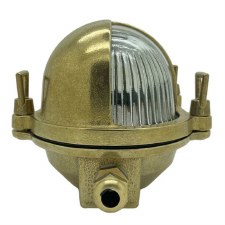 Additional picture of Eyelid Outdoor Bulkhead Light Raw Brass