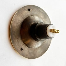 Additional picture of Foley Bell Push with  Oak Pattress - Renovated Brass