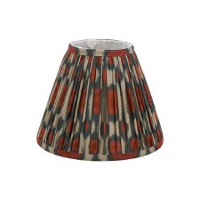 Additional picture of Ikat Cotton Drum Shade 25cm Red