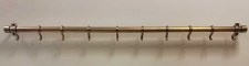 Additional picture of The Kirby Kitchen 1" Utility Rail 110cm Antique Satin Brass