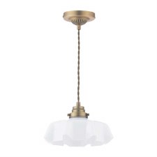 Additional picture of Laura Ashley Banham Single Pendant Light Antique Brass