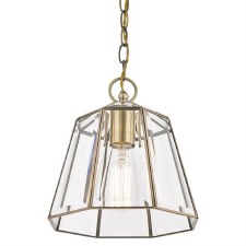 Additional picture of Laura Ashley Clayton Single Pendant Antique Brass