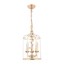 Additional picture of Laura Ashley Halton 3 Light Ceiling Lantern Distressed Gold Leaf
