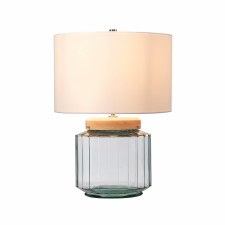 Additional picture of Elstead Luga 1 Light Table Lamp Natural Glass