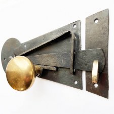 Additional picture of The Manor Door Latch Right Handed Waxed Iron