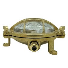 Additional picture of Mini Porthole Round Outdoor Bulkhead Light Raw Brass
