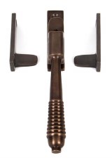 Additional picture of From The Anvil Locking Night Vent Reeded Window Handle Aged Bronze