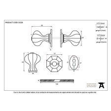 Additional picture of From The Anvil Octagonal Mortice or Rim Door Knobs Beeswax