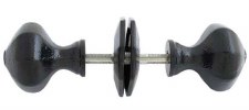 Additional picture of From The Anvil Octagonal Mortice or Rim Door Knobs Black