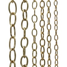【新品】calma store Solid Brass Chain Solid Brass Oval Link Chain 3/8