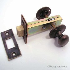 Additional picture of Aston Oval Thumb Turn & Release Rustic Solid Bronze