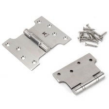 Additional picture of From The Anvil Parliament Hinges 4" x 3" x 5" Satin Stainless Steel