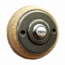 Additional picture of Finesse Solid Pewter Bell Push Circular