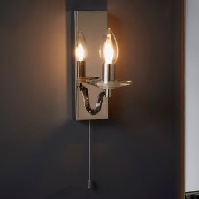 Additional picture of Puddletown Bathroom Wall Light Polished Nickel