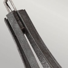Additional picture of Quintiesse Angelo 6 Light Chandelier Slate Grey & Weathered Oak