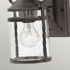 Additional picture of Hinkley Casa Single Wall Lantern Olde Black