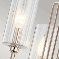 Additional picture of Quintiesse Kimrose 3 Light Chandelier Polished Nickel