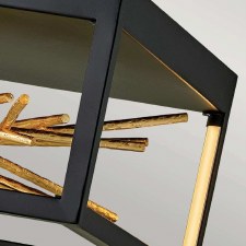 Additional picture of Quintiesse Styx LED Flush Pendant Black & Gold