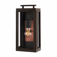 Additional picture of Quintiesse Sutcliffe Single Light Lantern Oil Rubbed Bronze with Copper Reflector
