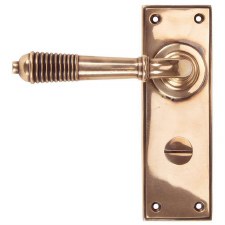Additional picture of From The Anvil Reeded Lever Bathroom Set Polished Bronze