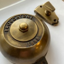 Additional picture of Rotary 1888 Door Bell Antique Satin Brass