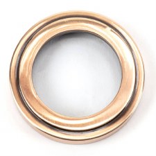 Additional picture of From The Anvil Round Euro Profile Escutcheon Art Deco Polished Bronze