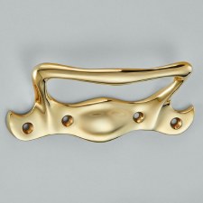 Additional picture of Art Nouveau Sash Handle Polished Brass Unlacquered