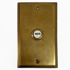 Additional picture of Bell Push 5" x 3" Antique Satin Brass