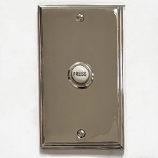 Additional picture of Bell Push 5" x 3" Polished Nickel