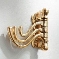 Additional picture of Triple Door Hook Polished Brass