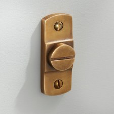 Additional picture of Cloakroom Door Bolt Antique Satin Brass
