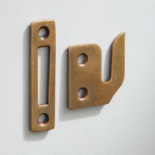 Additional picture of Cupboard Fastener Small Antique Satin Brass