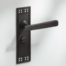 Additional picture of Arts & Crafts Bathroom Door Handles Bronze