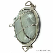 Additional picture of Tortuga Round Bulkhead Light Nickel Opal Glass