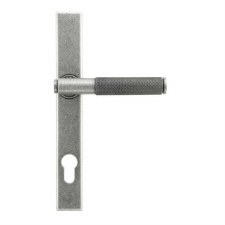 Additional picture of From The Anvil Door Handle Brompton Espag Slimline Lock Set Pewter