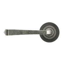 Additional picture of From The Anvil Avon Rose Door Handle Beehive Pewter