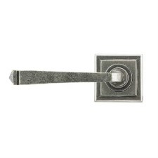 Additional picture of From The Anvil Avon Rose Door Handle Square Pewter