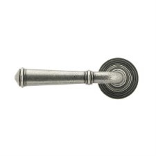 Additional picture of From The Anvil Regency Rose Door Handle Beehive Pewter