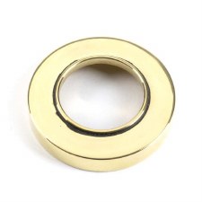 Additional picture of From The Anvil Brompton Lever Door Handles Plain Aged Brass Sprung