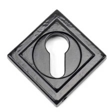 Additional picture of From The Anvil Round Euro Profile Escutcheon Square Black