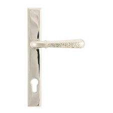 Additional picture of From The Anvil Newbury Hammerd Slim Espag Door Lock Handles Polished Nickel