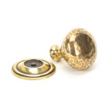 Additional picture of From The Anvil Hammered Mushroom Cabinet Knob 32 Aged Brass