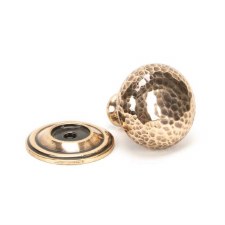 Additional picture of From The Anvil Hammered Mushroom Cabinet Knob 32 Polished Bronze