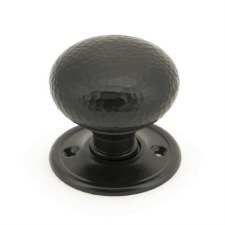 Additional picture of From The Anvil Hammered Mushroom Mortice/Rim Knobs Aged Bronze