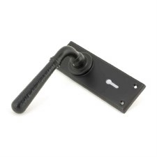 Additional picture of From The Anvil Newbury Hammered Door Lock Handles Aged Bronze